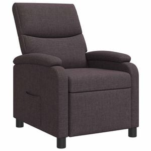 vidaXL Recliner Marr&oacute;n Oscuro Tela