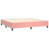 vidaXL Cama box spring con colch&oacute;n terciopelo rosa 200x200 cm