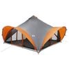 vidaXL Carpa Tipi 18.0 persona Gris y naranja Poli&eacute;ster y Acero