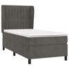 vidaXL Cama box spring con colch&oacute;n terciopelo gris oscuro 90x190 cm