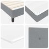 vidaXL Cama tipo Box Spring Gris Claro 200 x 90 cm Poli&eacute;ster
