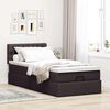 vidaXL Estructura cama otomana colch&oacute;n tela marr&oacute;n oscuro 90x190 cm