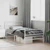 vidaXL Estructura cama sin colchón con estribo metal blanco 100x190 cm