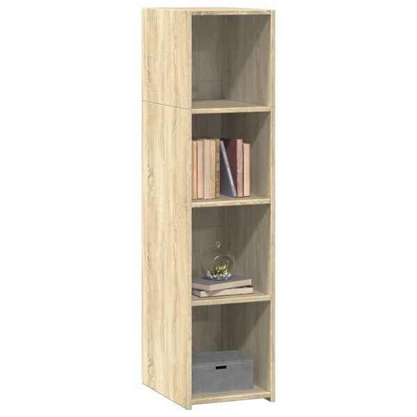 vidaXL Aparador alto madera de ingenier&iacute;a roble Sonoma 30x41x124 cm
