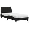 vidaXL Cama con colch&oacute;n Hanko tela negro 90x200 cm