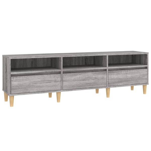 vidaXL Mueble para TV madera contrachapada gris Sonoma 150x30x44,5 cm