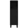 vidaXL Juego de muebles de ba&ntilde;o Montaje en la pared 3 pcs Roble Negro