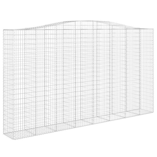 vidaXL Cestas de gaviones 6 uds forma de arco hierro 400x50x220/240 cm