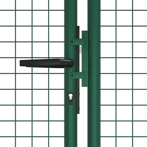 vidaXL Puerta de jardín de malla de acero 400x125 cm Verde