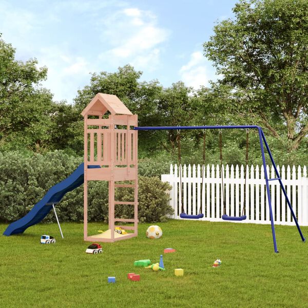 vidaXL Parque infantil de exterior madera maciza Douglas