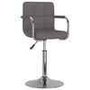 vidaXL Taburete de cocina de tela gris taup&eacute;