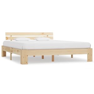 vidaXL Estructura de cama sin colch&oacute;n madera maciza de pino 180x200 cm