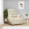 vidaXL Sillón de masaje de cuero sintético crema