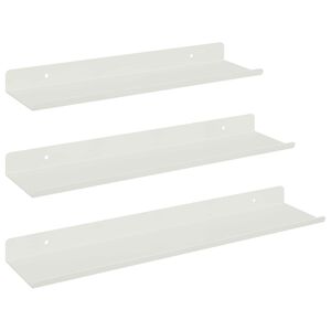 vidaXL Estante flotante 3 pcs 40 x 9 x 2,5 cm Acero