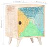 vidaXL Mesita de noche tallada de madera maciza de acacia 40x30x50 cm