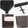 vidaXL Conjunto de Comedor de Jard&iacute;n 7 pcs Marr&oacute;n rat&aacute;n sint&eacute;tico