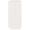 vidaXL Aparador de madera maciza de pino blanco 110x34x75 cm