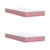 vidaXL Cama box spring con colch&oacute;n terciopelo rosa 200x200 cm