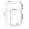 vidaXL Mesitas de noche 2 uds madera ingeniería gris Sonoma 41x31x80cm