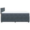 vidaXL Cama box spring con colch&oacute;n terciopelo gris oscuro 160x200 cm