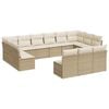 vidaXL Set sof&aacute;s de jard&iacute;n con cojines 13 pzas rat&aacute;n sint&eacute;tico beige