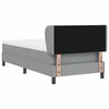 vidaXL Cama tipo Box Spring con colch&oacute;n Gris claro 90 x 190 cm tela