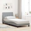 vidaXL Estructura de cama sin colch&oacute;n Hanko tela gris claro 80x200 cm