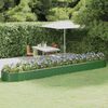 vidaXL Jardinera arriate acero galvanizado verde 507x100x36 cm