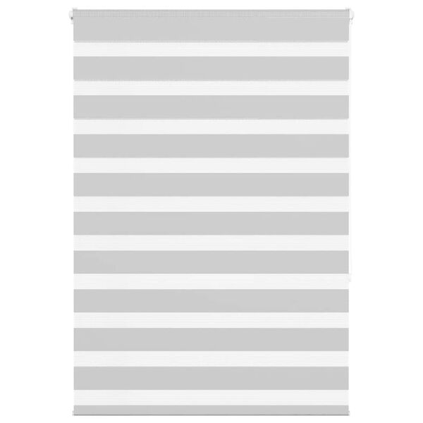 vidaXL Estor cebra gris claro 95x150 cm tejido ancho 90,9 cm poli&eacute;ster