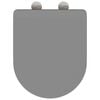 vidaXL Asiento de WC Gris 44 x 36,4 x 3,4 cm Duroplast