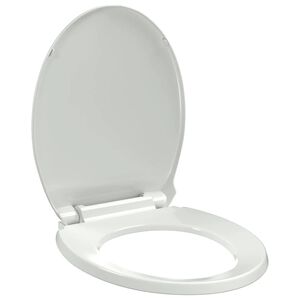vidaXL Tapa y asiento de v&aacute;ter con cierre suave ovalado blanco