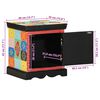 vidaXL Mesilla de noche 2uds Multicolor 40x35x45cm Madera maciza Mango