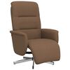 vidaXL Sill&oacute;n reclinable con reposapi&eacute;s tela marr&oacute;n