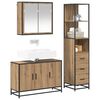 vidaXL Juego de muebles de ba&ntilde;o con caj&oacute;n 3 pcs Roble artesanal