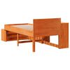 vidaXL Estructura de cama sin colch&oacute;n madera maciza marr&oacute;n 75x190 cm