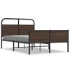 vidaXL Estructura de cama sin colch&oacute;n 135x190 cm madera marr&oacute;n roble