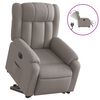 vidaXL Sill&oacute;n el&eacute;ctrico reclinable elevable de tela gris taupe