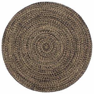 vidaXL Alfombra hecha a mano de yute marr&oacute;n y negro 180 cm