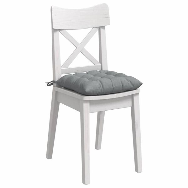 vidaXL Cojines para asiento 2 pcs Gris Claro 40 x 40 x 6 cm tela