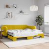 vidaXL Sof&aacute; cama nido con colch&oacute;n terciopelo amarillo 100x200 cm