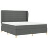 vidaXL Cama con Somier y Colch&oacute;n Gris Oscuro 90x190 cm de Tela tela