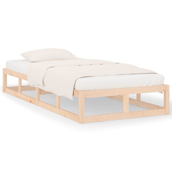 vidaXL Estructura de cama de madera maciza 90x200 cm