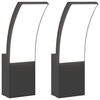 vidaXL L&aacute;mparas de pared LED de exterior 2 uds aluminio fundido negro