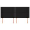vidaXL Cabecero con orejas de tela negro 183x16x118/128 cm