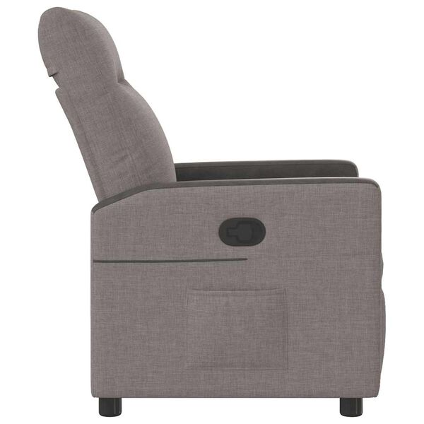 vidaXL Sill&oacute;n reclinable de tela gris taupe