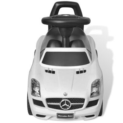 vidaXL Coche correpasillos para niños Mercedes Benz blanco