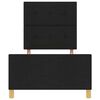vidaXL Estructura de cama con cabecera Negro 90 x 200 cm tela