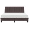vidaXL Cama con colch&oacute;n Hanko tela marr&oacute;n oscuro 120x200 cm