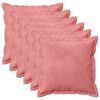 vidaXL Coj&iacute;n con almohada HOUTEN 6 uds. Rosa Terciopelo