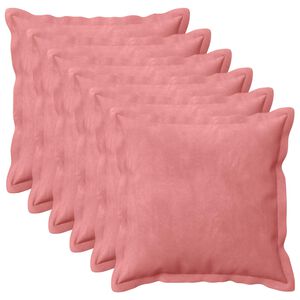 vidaXL Coj&iacute;n con almohada HOUTEN 6 uds. Rosa Terciopelo